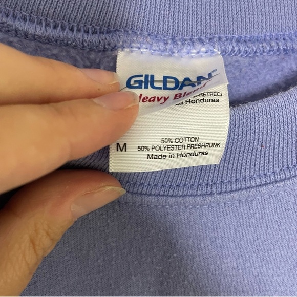 Vintage Women's Purple Crewneck Embroidered Butterfly Pullover Sweatshirt - Picture 4 of 6